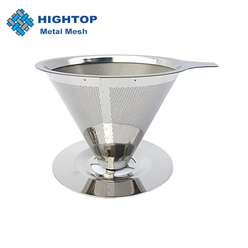 Custom High quality/High cost performance Reusable Ultra Fine 304 Stainless Steel Pour Over Metal Coffee Filter