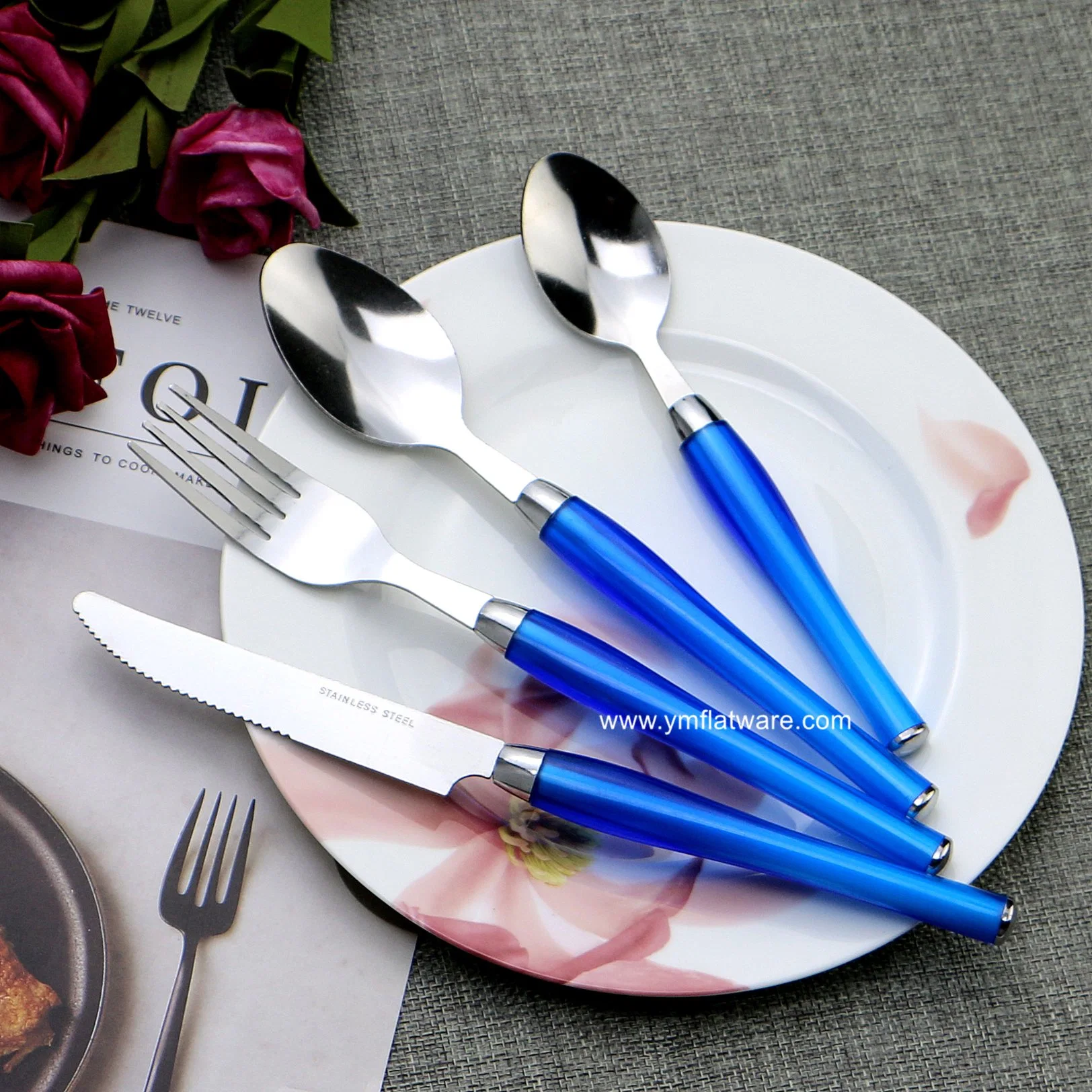 Plastic Handle Fork and Spoon Cutlery Gift Set