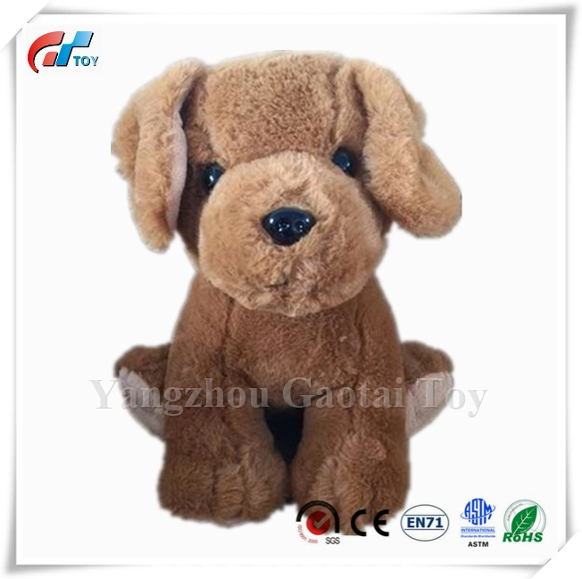Cute Hot Selling Brown Plush Puppy Stuffed Dog Toys for Promotion