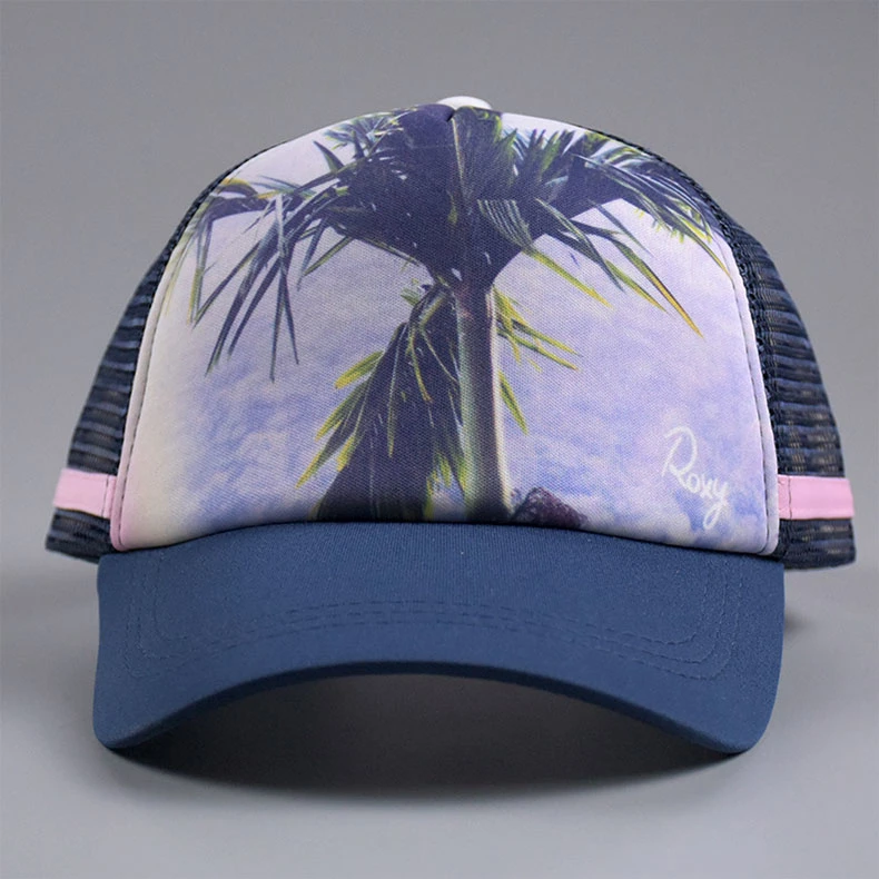 Polyester Trucker Cap with Custom Logo Sublimation Printing and Mesh Fashion Sports Promotion Hat