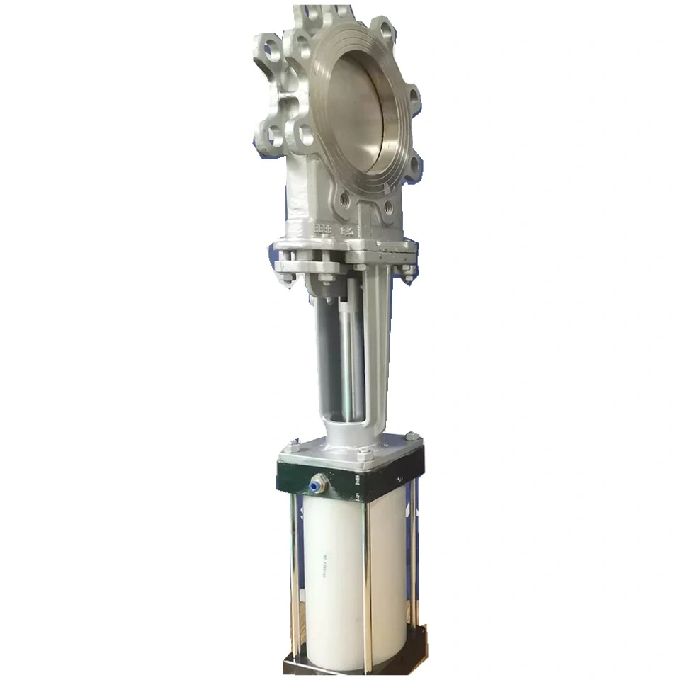 Pneumatic Operated Soft Knife Gate Valve 6inch DN150 304 Stainless Steel Class