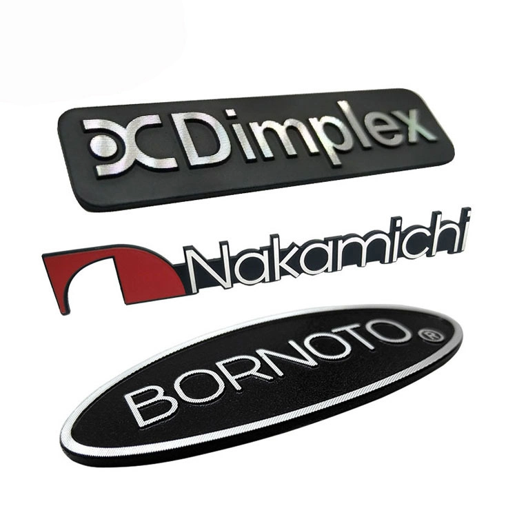 Fábrica hecho personalizado níquel chapado aleación de metal Nombre Badge Fabricante Etiqueta de logotipo de la empresa personalizada Bespoke Metallic etiqueta y firma BMW