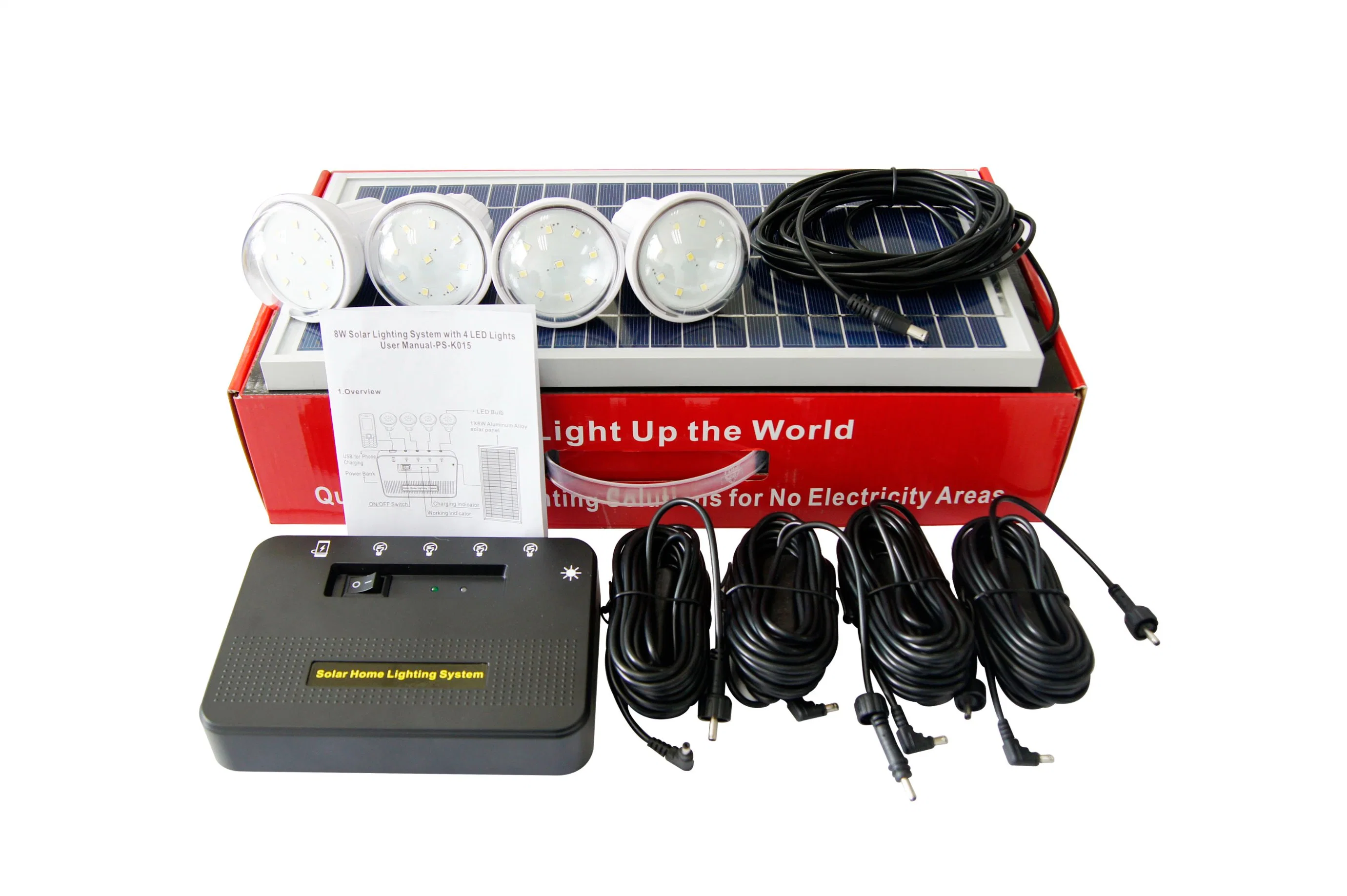 Passed Lighting Global Verasol Certification portable off-Grid Solar Energy Home Lighting Systemkit, with Easy Replace Battery and Meet Un Project Requirement.