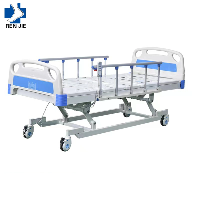 Cheap Price Medical Adjustable 3 Function Electric Hospital Bed for Patient with Casters