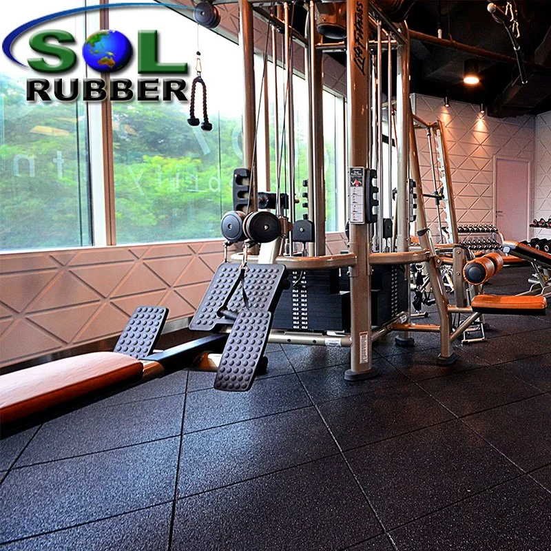 Recycelter Gummi mit EPDM Flecken Gym Gummi Fliesen Bodenbelag Matte