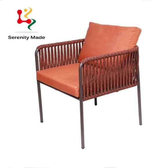 Custom Made Modern Style Patio Outdoor Garden Furniture Rope Weavinq Outdoor Leisure Dining Sofa Chair