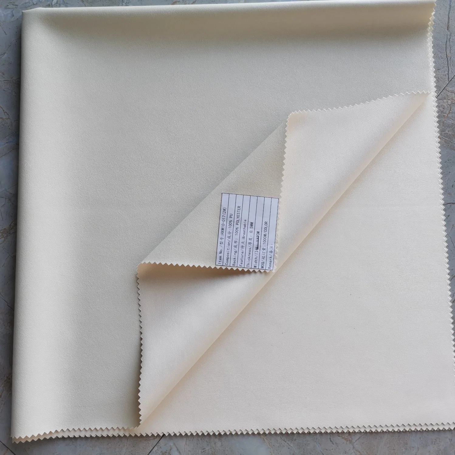 Stretch Backing Synthetic PU Leather with Breath Freely for Garmnet