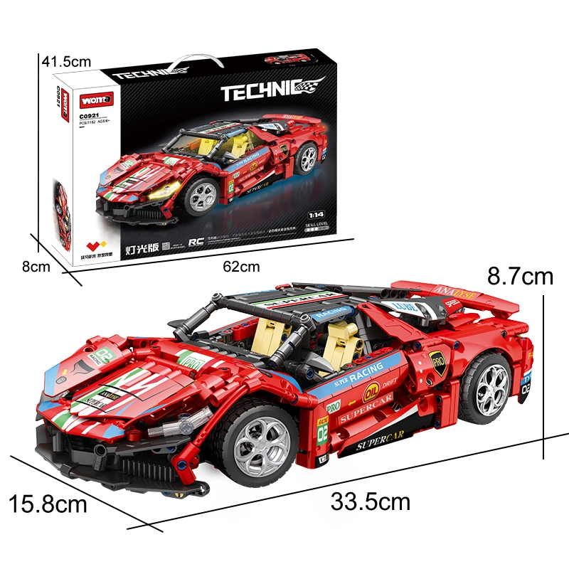 Woma لعبة C0921 الأكثر شعبية طالب صغير جسيم Technic السرعة السيارة 1: 14 ملحق بناء ساق كتلة السيارة الأطفال ألعاب جوجيتي