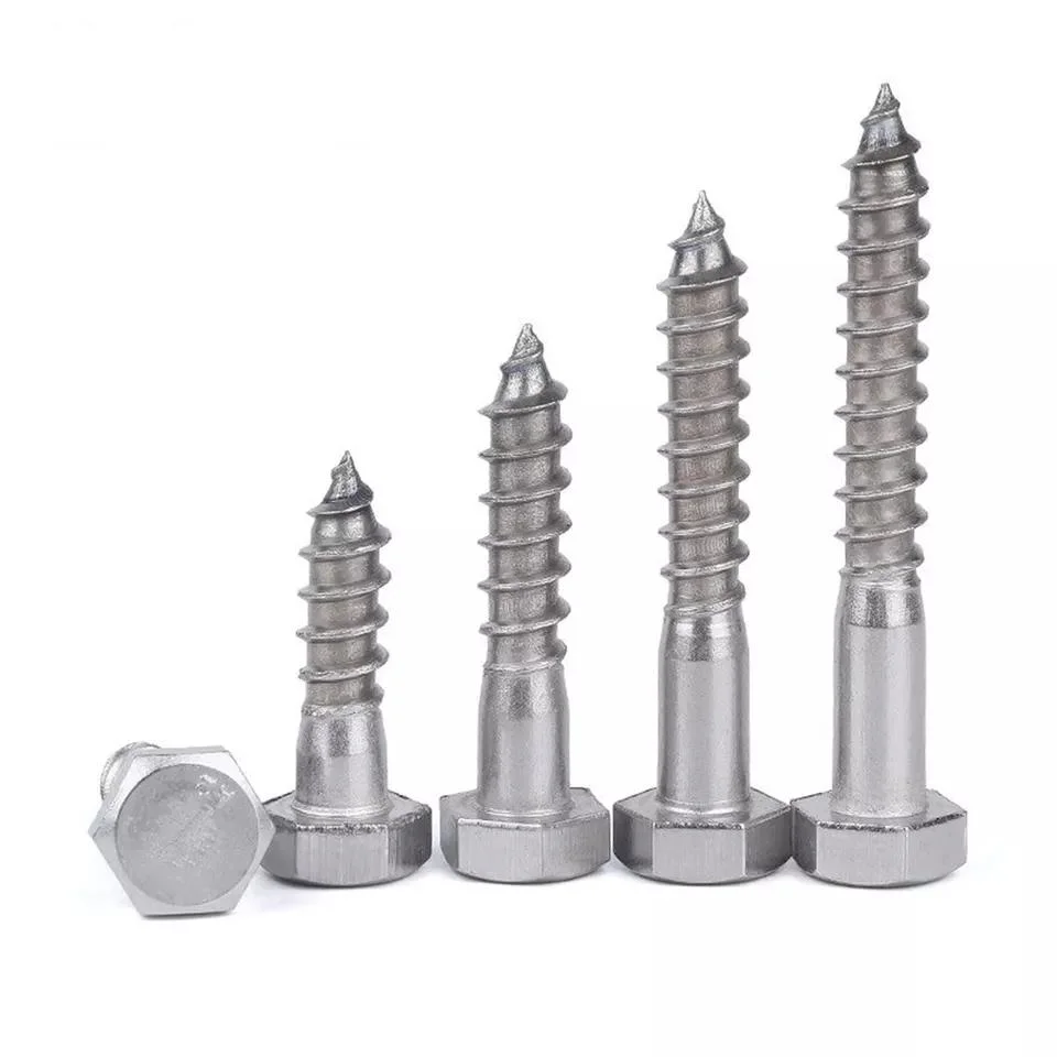 201 High quality/High cost performance  Stainless Steel Hex Head Self Tapping Screws Half Thread Furniture Barrel Bolt Set for Beds Chairs, Crib