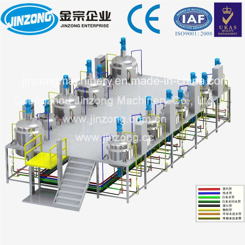 Jya Jinzong Máquina xampu totalmente automático, xampu linha de produção de equipamentos de mistura