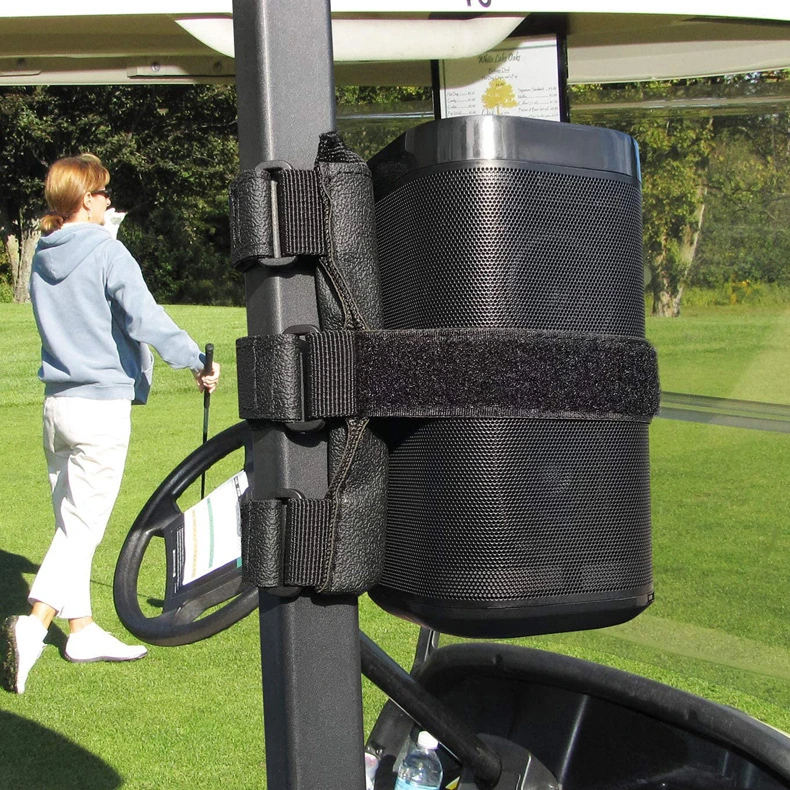 Adjustable Bicycle Wireless Speaker Strap Water Bottle Holder Golf Cart Accessories