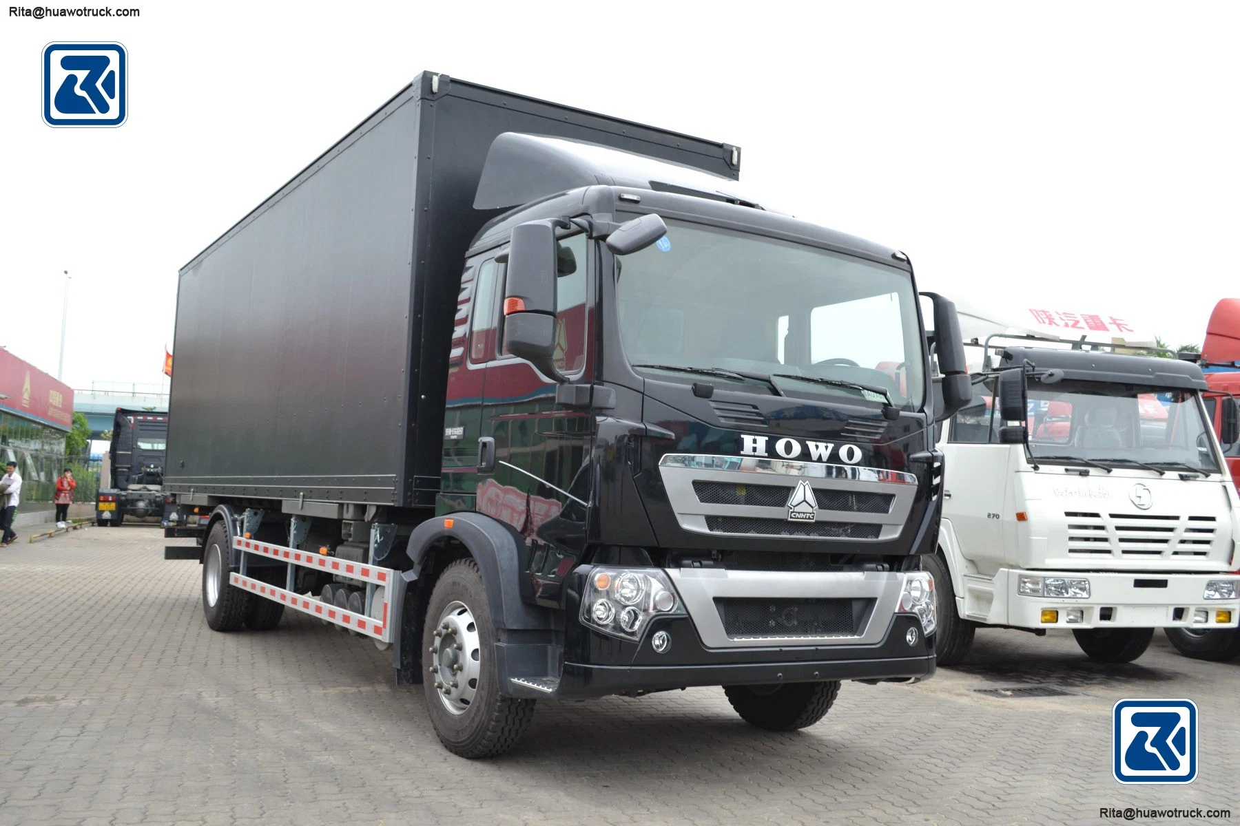 SINOTRUK HOWO T5g 4X2 Box Truck Cargo Vans zum Verkauf