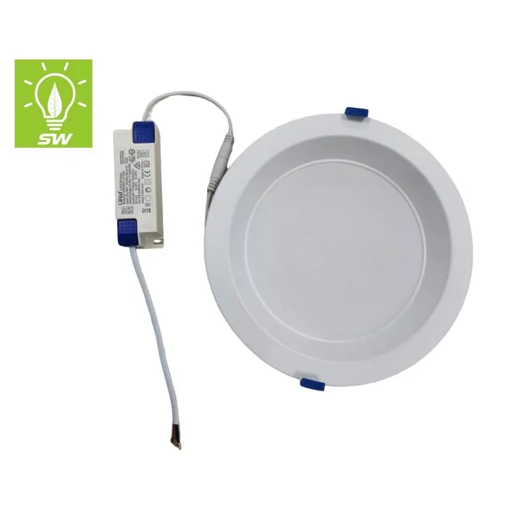 100lm/W Output 3000K 4200K 6500K Indoor Lighting Lifud Driver 9W 15W 25W 30W Press Steel+Plastic Recessed Ceiling Lamp LED Down Light with 3-CCT Switch