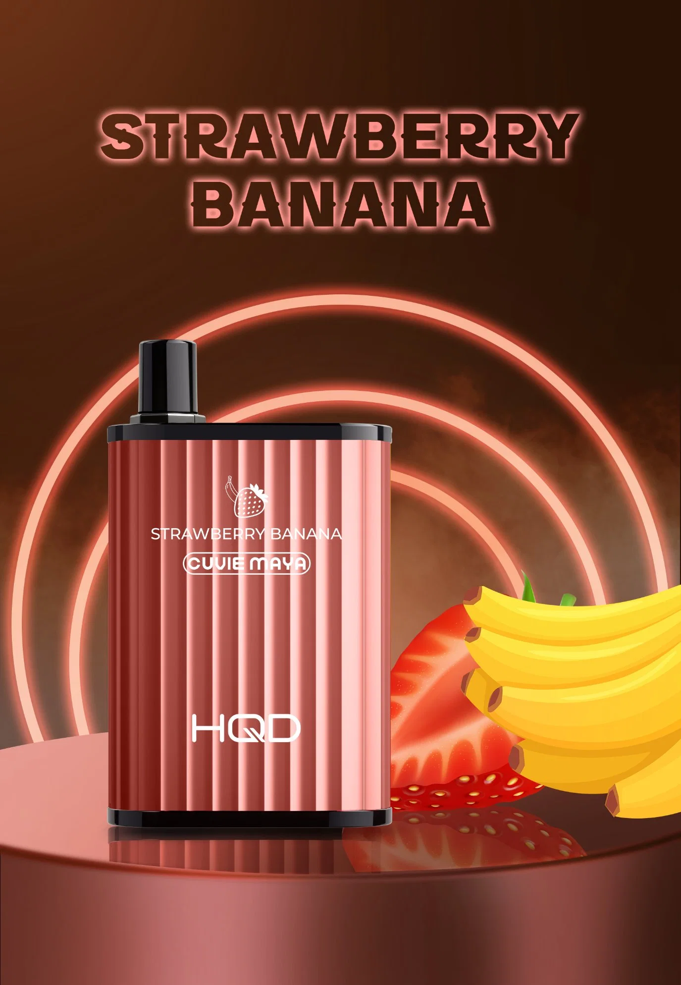 HQD 6, 000 Puffs Cuvie Maya VAPE desechable con sabores de plátano de fresa