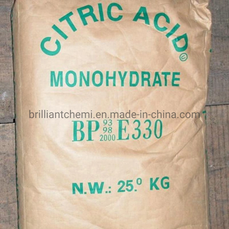 Grado alimentario BP USP ácido cítrico E330 monohidrato Citrico anhidro Ácido