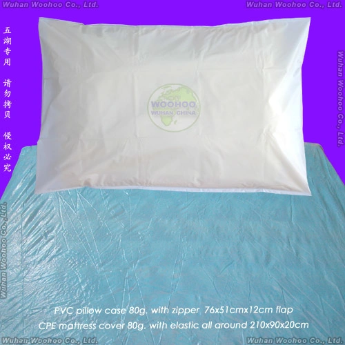 Plástico / SMS / CPE / PVC / Papel de Seda + Mesa de Película de PE / Sofá / Colchón / Cama / Funda de Almohada de PP No Tejida Desechable