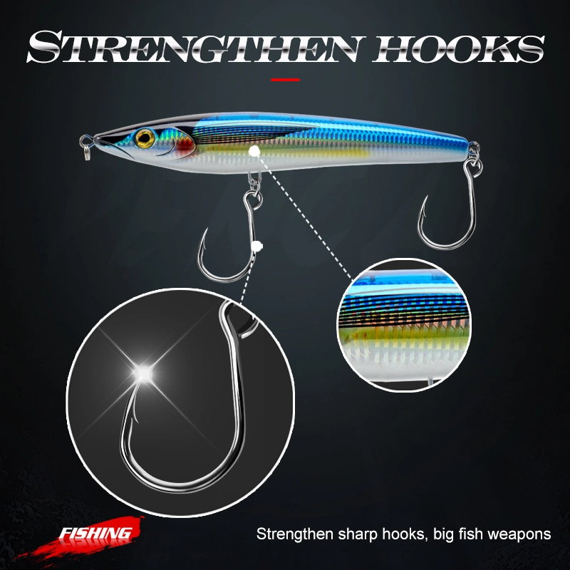 Pesca ao corrico de água salgada atraem grande flutuação Lure Lápis 240 mm 139g Stickbait para Gt Kingfish Atum