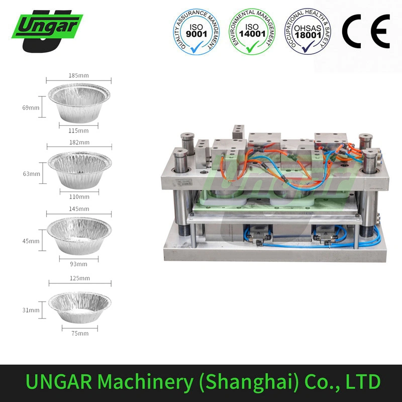 El papel de aluminio de molde contenedor Contenedores de alimentos de la cavidad del molde cuatro 660ml morir
