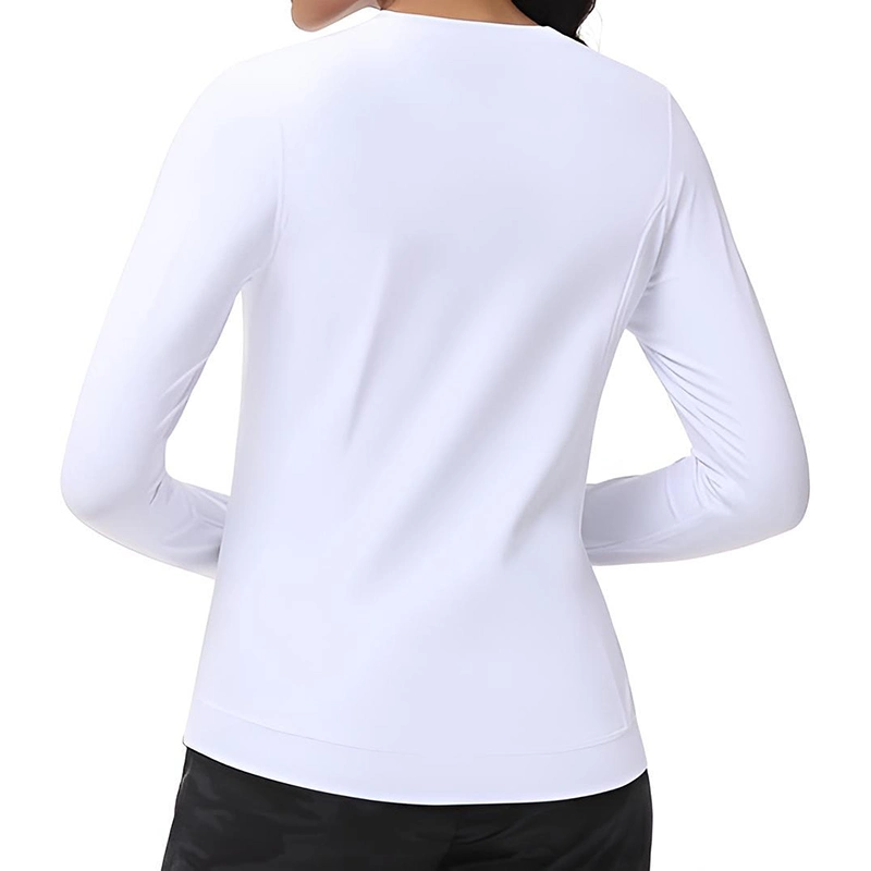 Factory Supply Women's Long Sleeve Compression Shirts Workout Tops Cross Hem Athletic Running Yoga T-Shirts with Thumb Hole