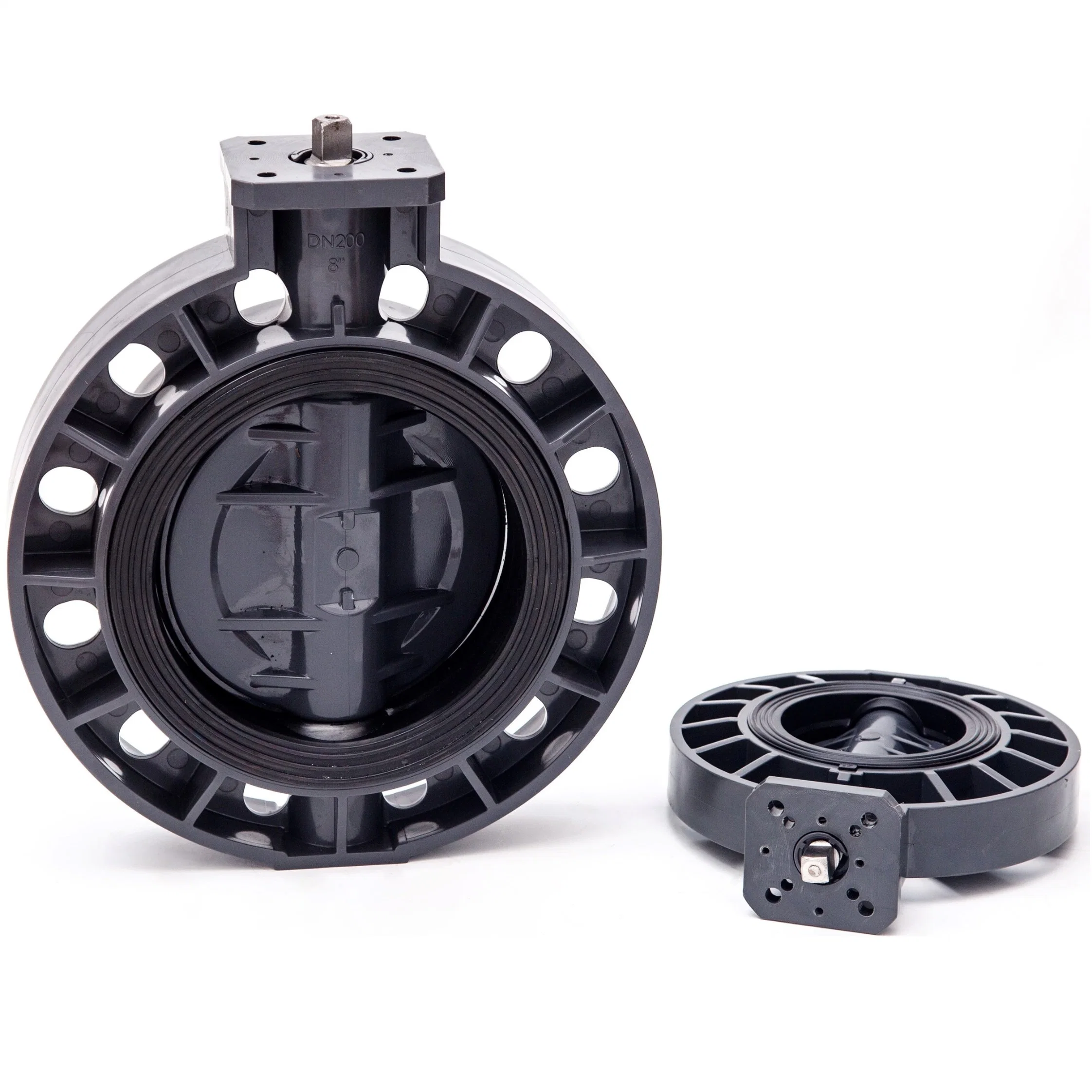 High quality/High cost performance Plastic Butterfly Valve Lever PVC Wafer Type Flange Butterfly Valve UPVC EPDM Seat Butterfly Valve DIN ANSI JIS Standard DN20-DN400 (2"-16")