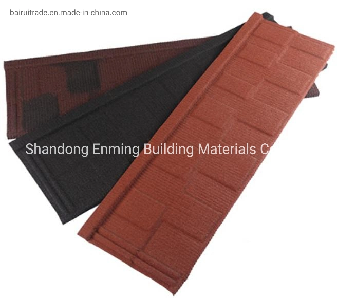 Decorative Classic Type /Bond Type Stone Coated Metal Villa Roof Tile Building Construction Material