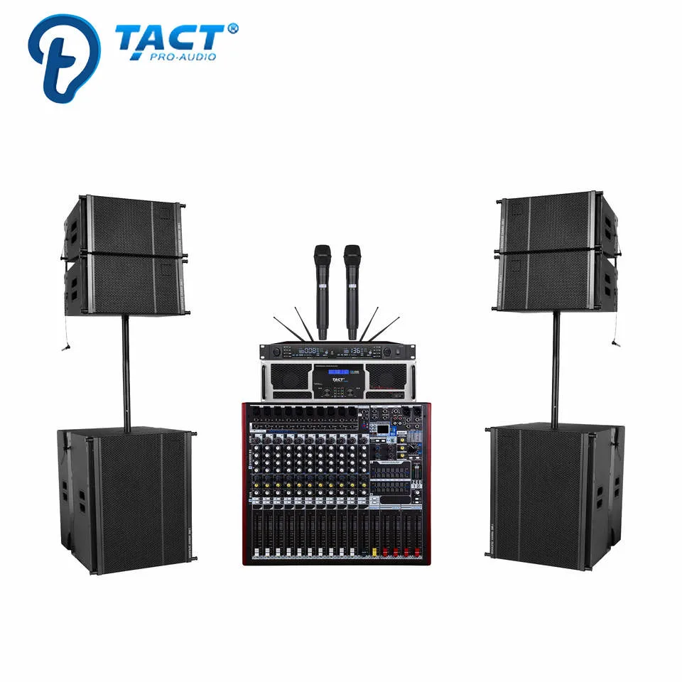 El tacto TQ10-P Line Array Self-Powered activa el sistema de audio altavoces PRO 2+1 por juegos.