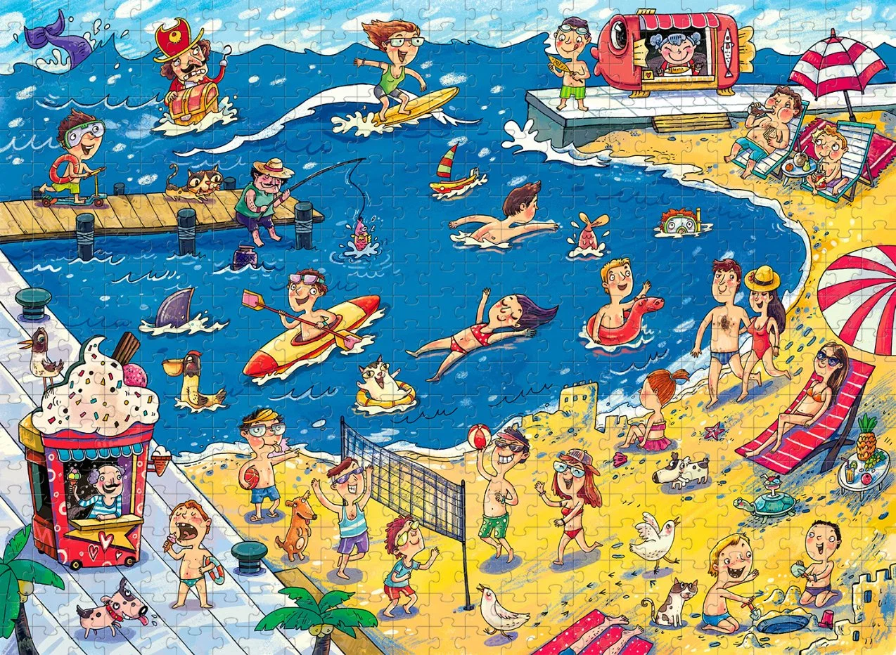 Spielen am Strand, Großhandel/Lieferant Holz 2000 Stück Puzzle Geschenk Kinder Spielzeug mit kundenspezifischen Mustern, Größen und Stücke.