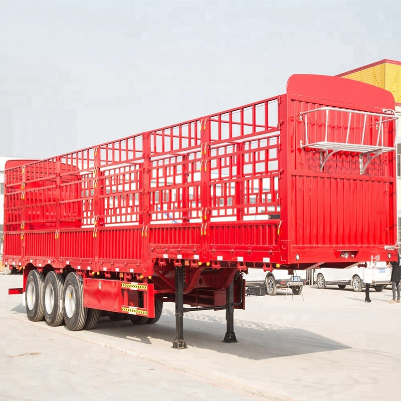 50t 60t Heavy Load Capacity Fence Type Dropside Bulk Cargo Transport Semi Trailer