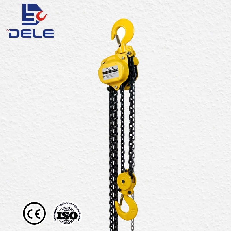 Deld VC 15t levage manuel chaîne Hoist roulement à billes bon Bloc de poulie de chaîne manuelle de qualité