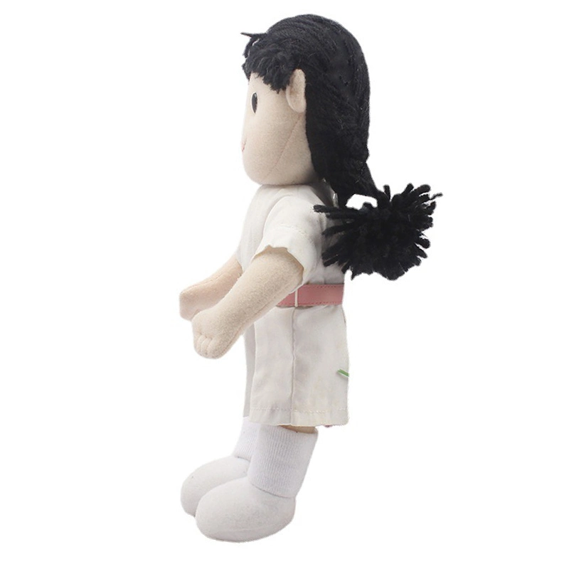 Customized 15cm Lovely Soft Plush Toy School Uniform Dressed Stuffed Fabric Dolls