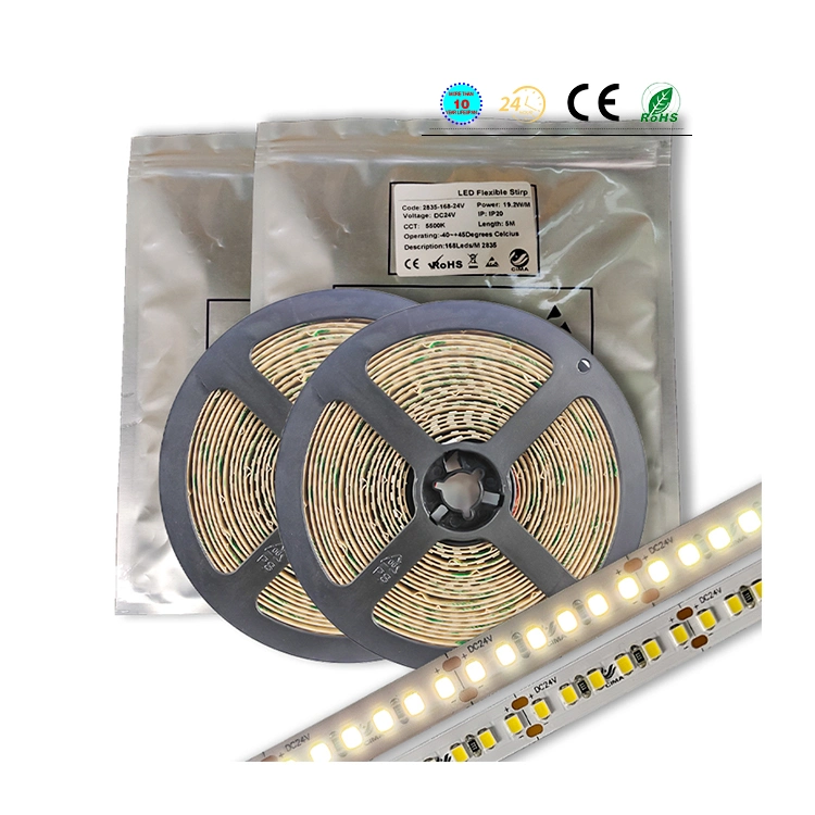 Nueva promoción de la calidad Flexible DC 24V IP20 con protección IP65 IP67 de la luz de tira de LED blanco cálido