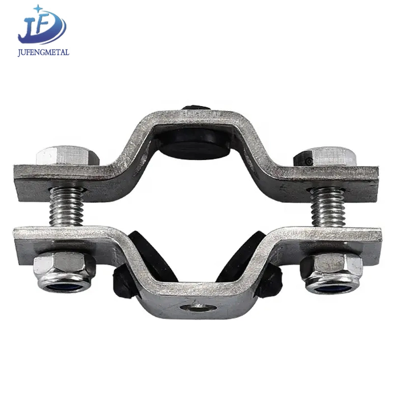 Sanitary Stainless Steel SS304 Hex Pipe Holder Hexagon Hex Pipe Hanger Tube Support with PVC Sleeve