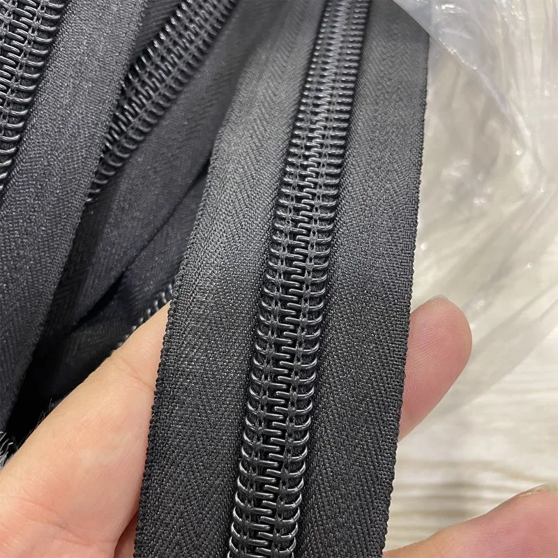 5# Black Zipper Tape Nylon Zipper Long Chain Roll