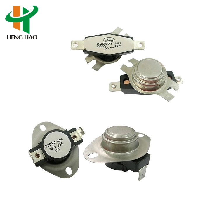 Ksd302 250V 25A 40A Temperature Controller Switch for Heating and Ventilation Equipment 50-150c Bimetallic Thermostat