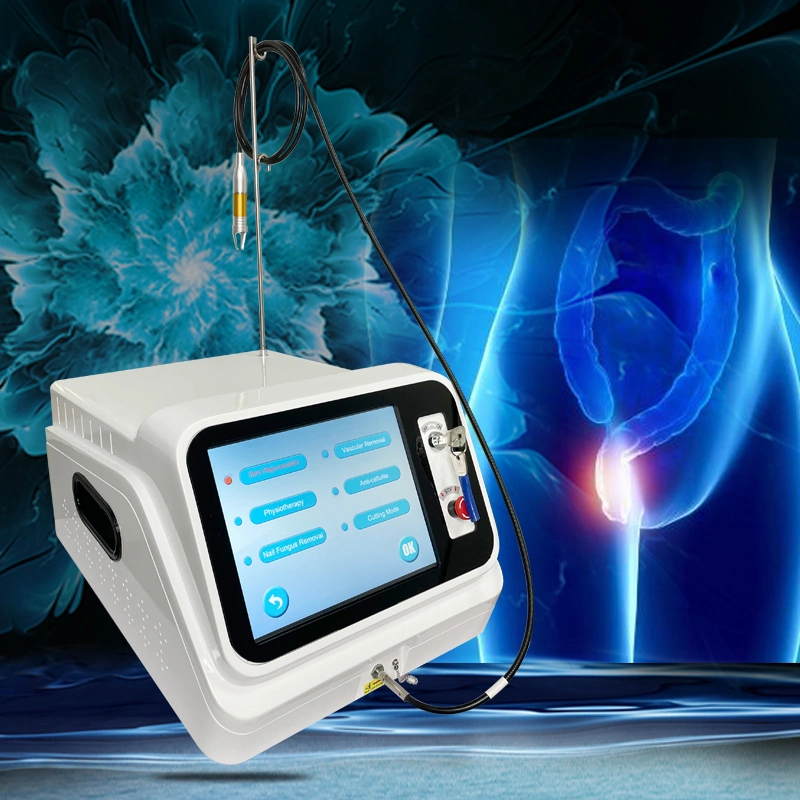 Díodo laser 980 1470 Nm para tratamento de fístula hemorroid suave Máquina de Cirurgia de Corte de tecidos