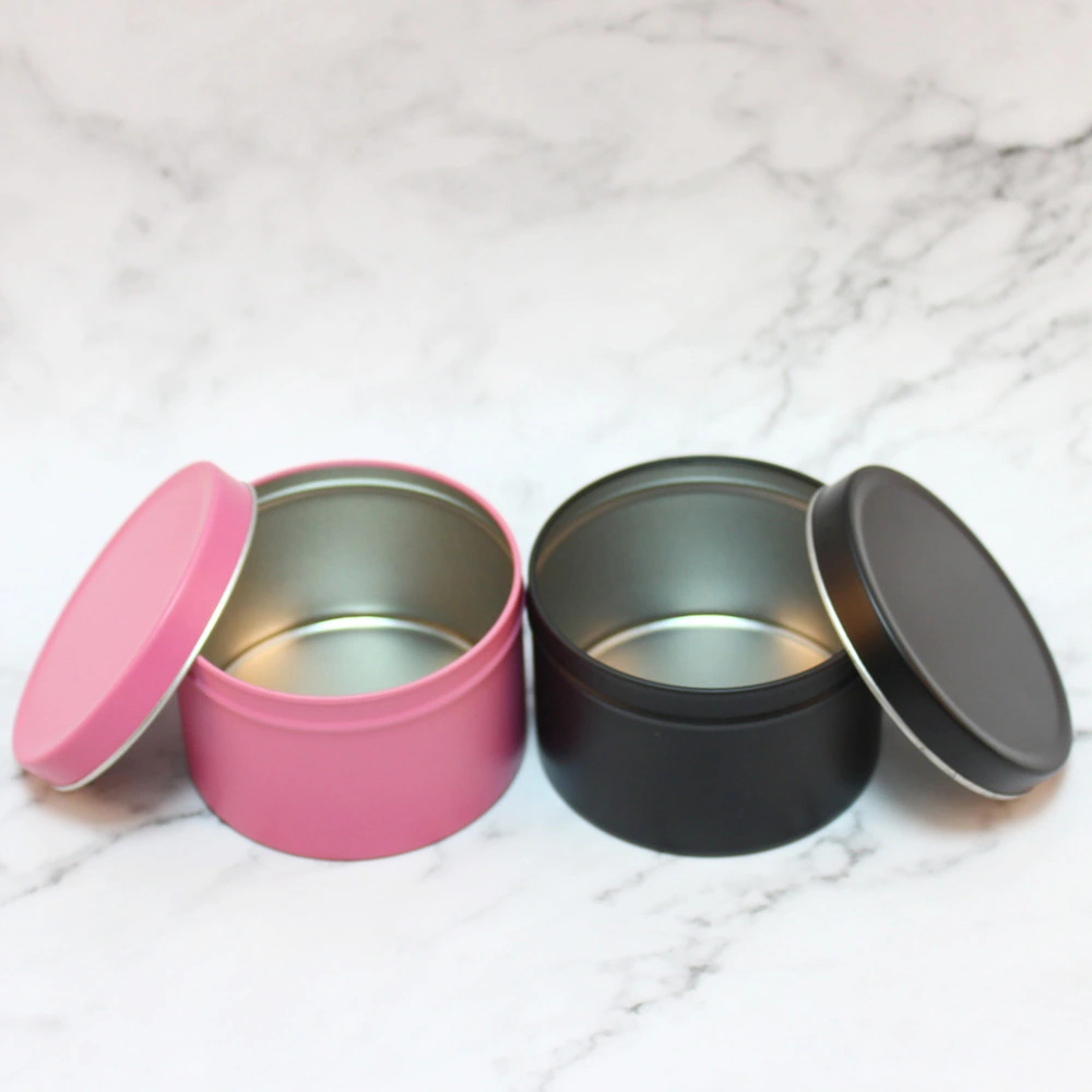 Impressão personalizada de alumínio vazias Jar Grau Alimentício embalagem de metal Containe Lata Pequenos Vela Perfumada Tin com tampa