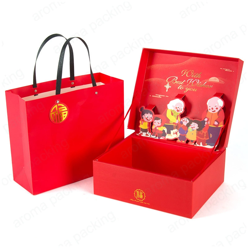 Custom Sliding Moon Cake Drawer Food Box Paperboard Recyclable New Style Package