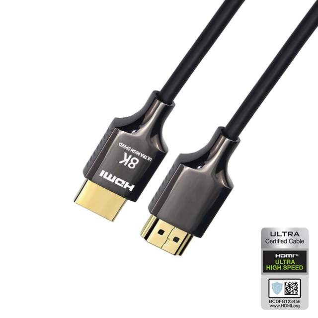 High Speed Vergoldet Zink-Legierung Männlich Zu Männlich Angepasst Geflecht 1m 2m 3m 5m Ultra Slim 8k hdmi-Kabel