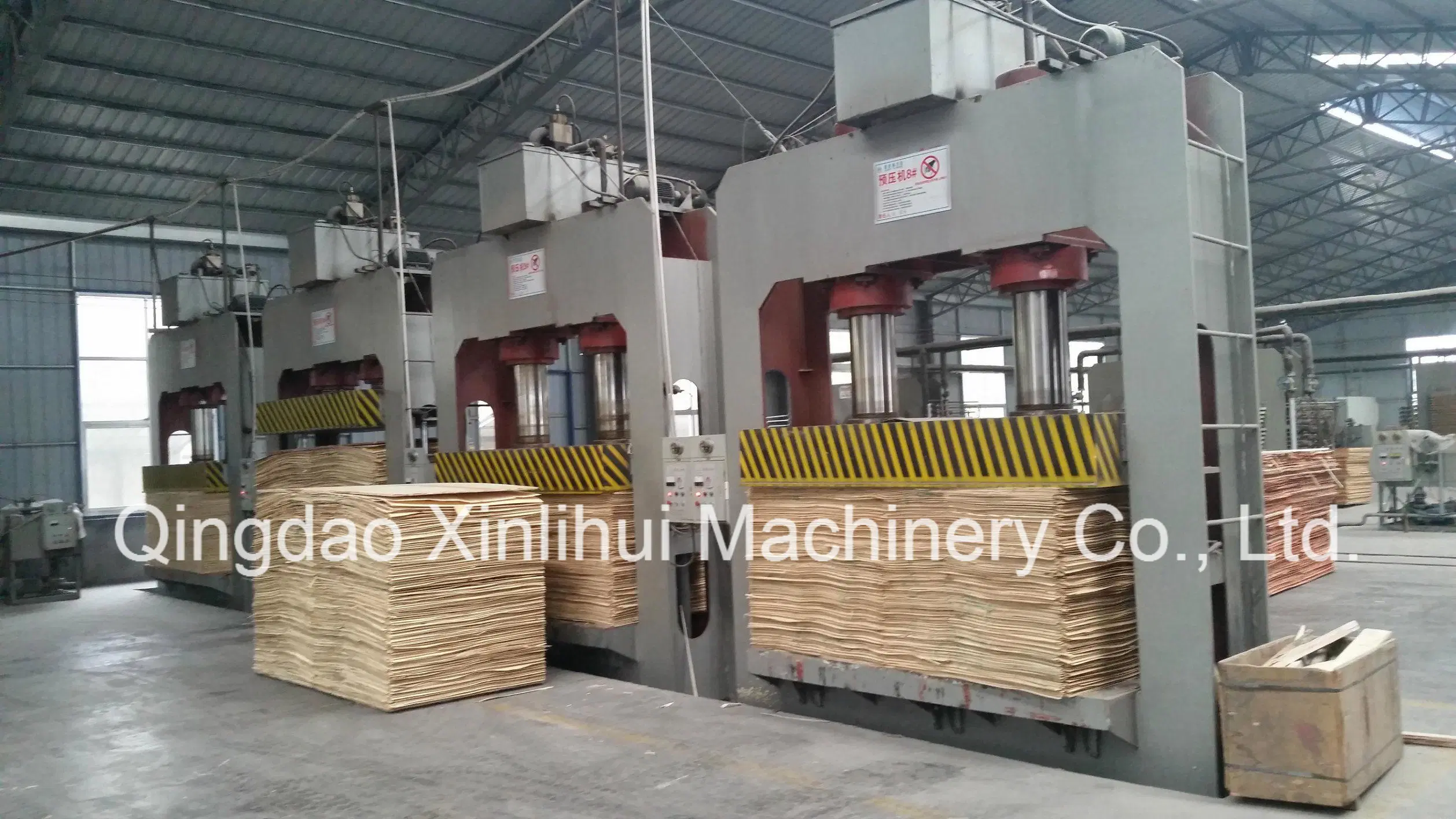 Laminating Hot Press Machine for Melamine MDF Veneer Sheets/ Construction Material Veneered Block Board Machine Blockboard Machine Full Line