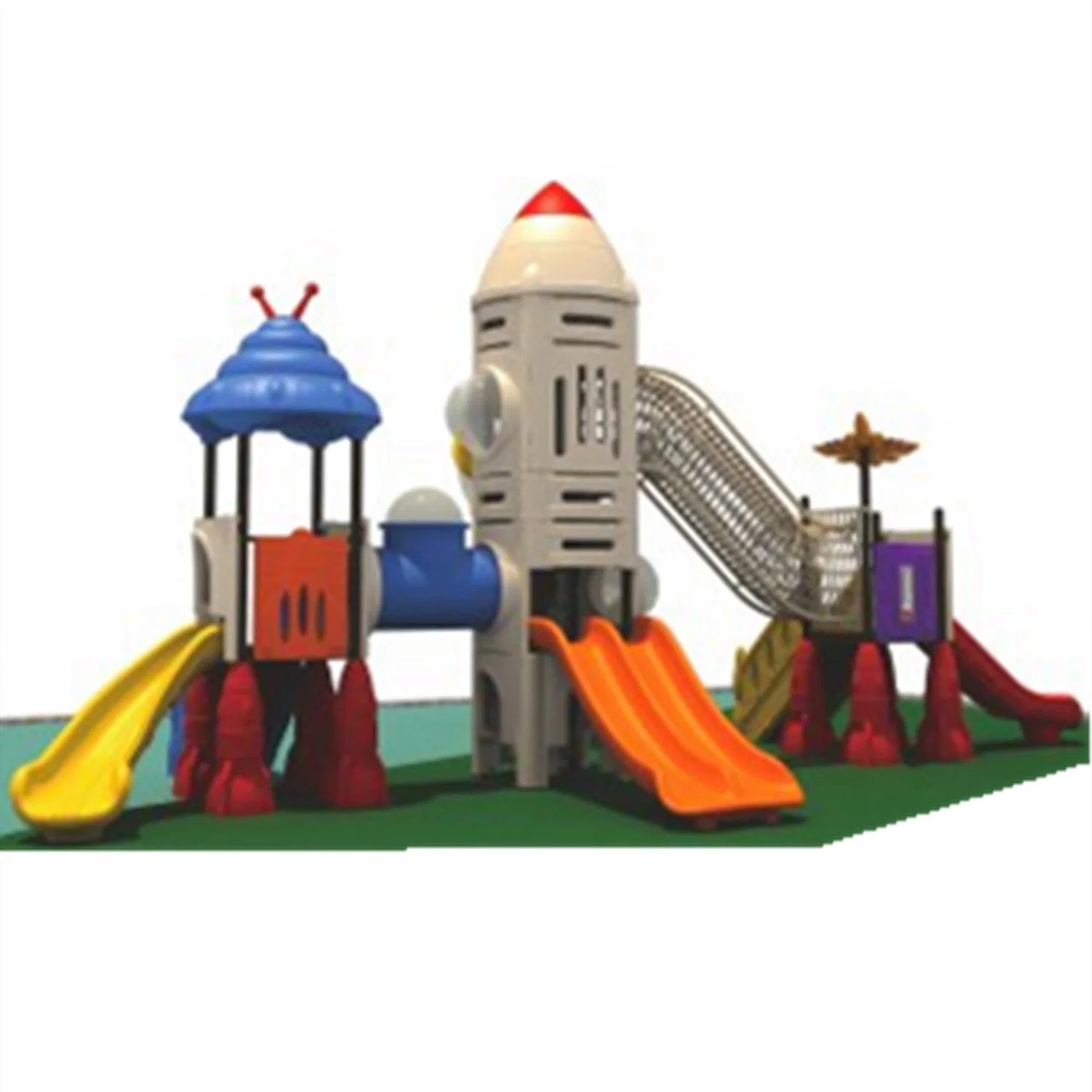 Maßgeschneiderte Outdoor Kinder Vergnügungspark Plastic Slide Spielplatz Kombination Ausrüstung