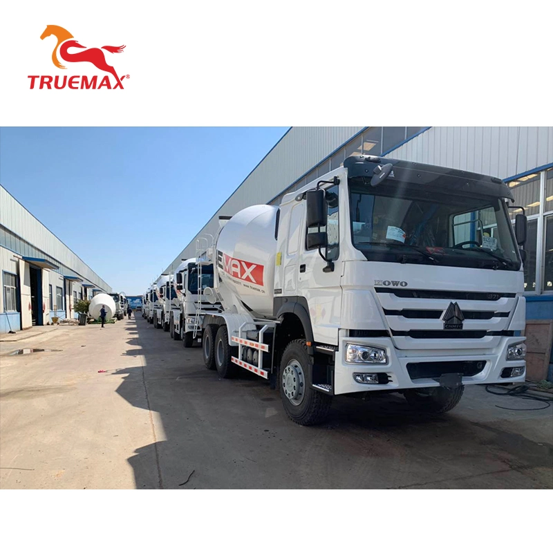 China Truemax Concrete Machinery 10 Cbm 12.6t Heavy Duty HOWO 6X4 Transit Mobile Self Loading Cement Concrete Mixer Truck