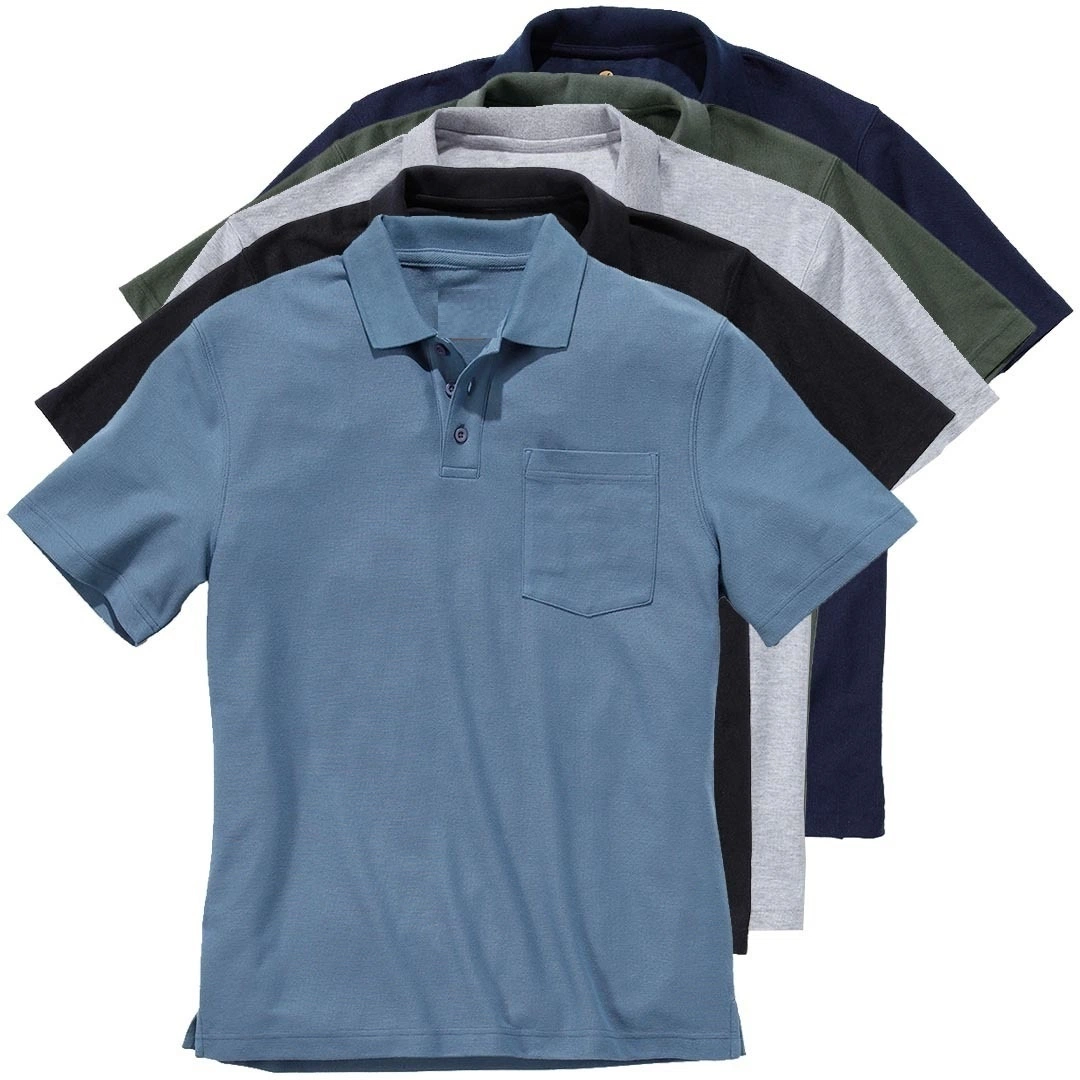 Slim Fit Short Sleeve Mens Summer Workwear Hight Quality 100% Polyester Blue Work Polo Shirt
