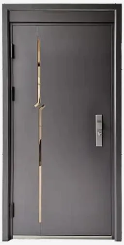 Modern Exterior Security Steel Main Door Front Metal Door for Apartment