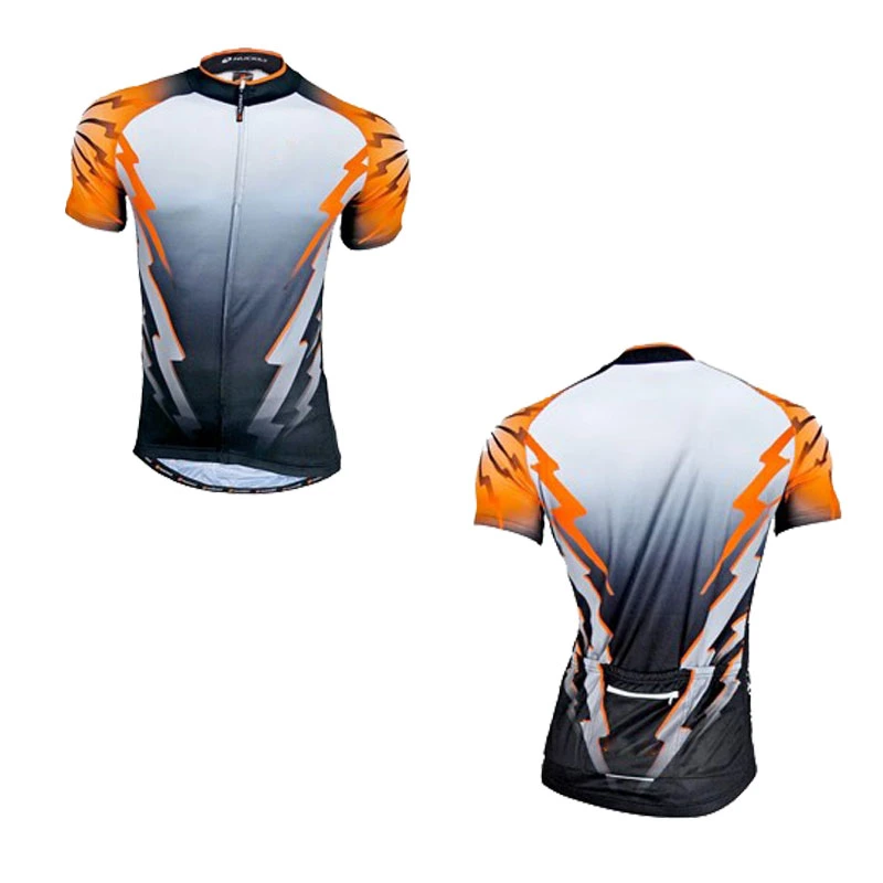 Zipper up Custom Men Cycling Jersey Sublimation Print Cycling Wear with Anti-Bacterial