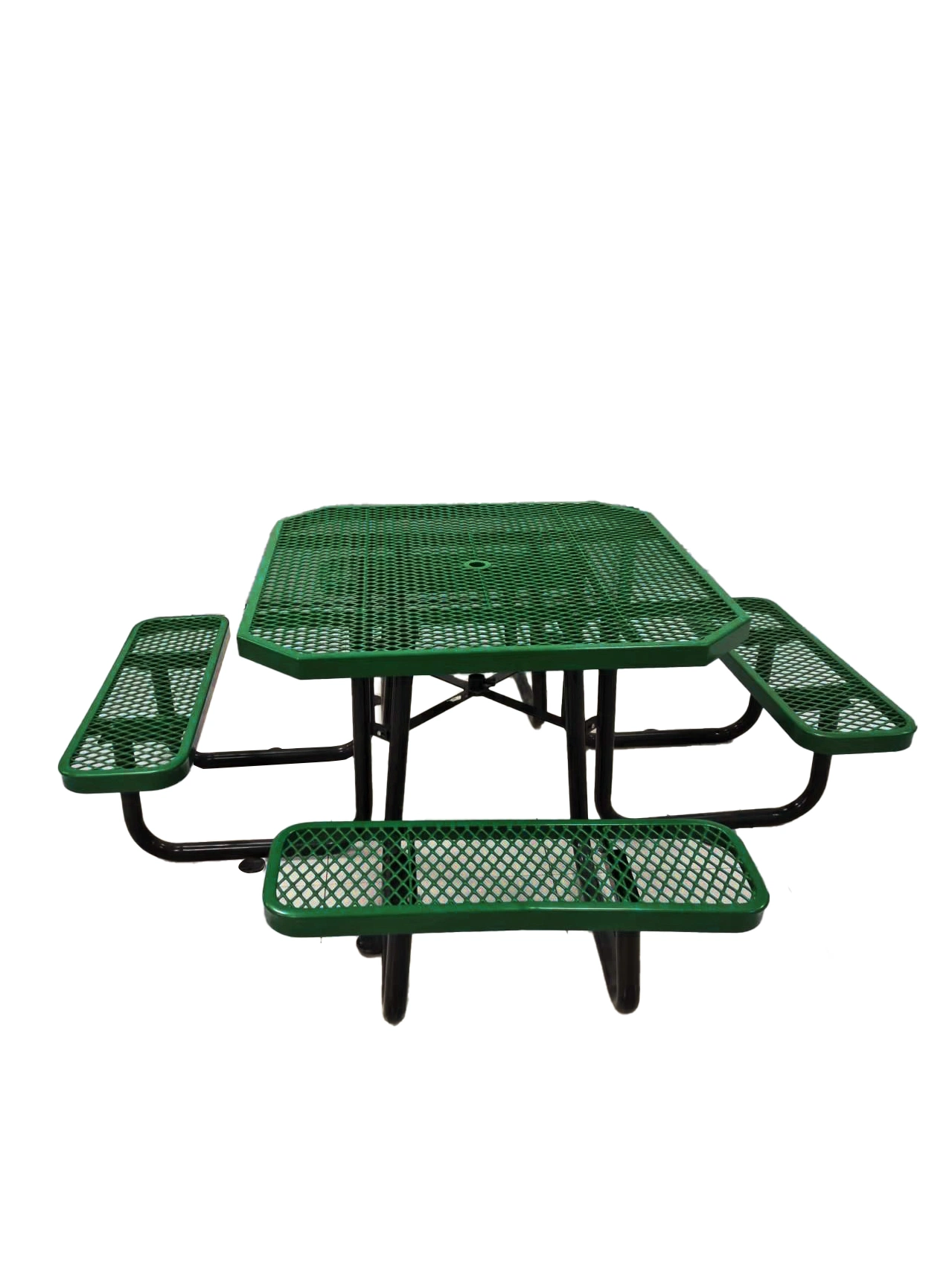 OEM 46" Regular Mesh Octagonal Table, Expanded Metal, Green