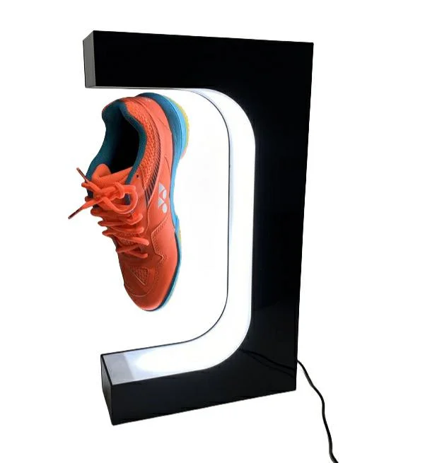 New Rotating Magnetic Levitation Shoes Sneaker Display Rack Exhibition Show, Floating Shoes Stand Holder with 360 Rotating