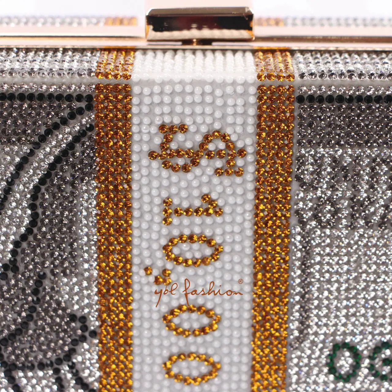 Party Bag Sparkle Stone Us Dollar Full Customized Item Gold Chain Fashion Bag Rhinestone