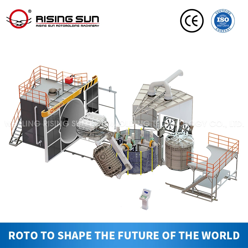 Automatic Rotomoldagem máquina para fazer o plástico PE garrafa de água/contentor/tambor/Canhão/Lata/Toy/Tanque de Água