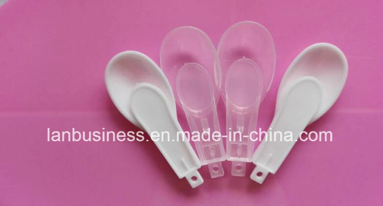 Disposable Plastic Folded Transparent Ice Cream Spoon