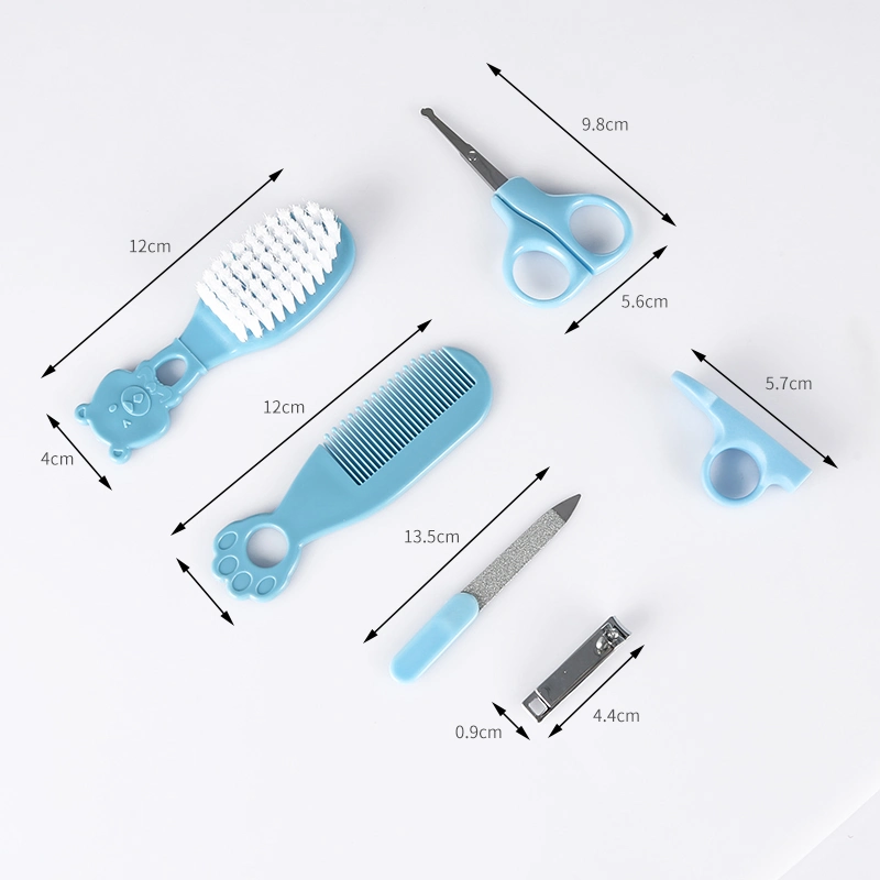 Safety Products 6PCS Baby Hair Brush Comb Nail Grooming Kit Baby Care Kit